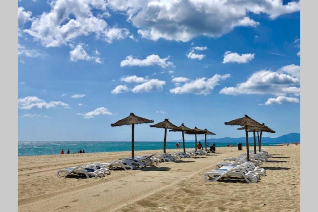 Barcaresa-Villa Sur Le Sable Vue Mer Panoramique Piscine Clim Wifi Le Barcares Exterior photo